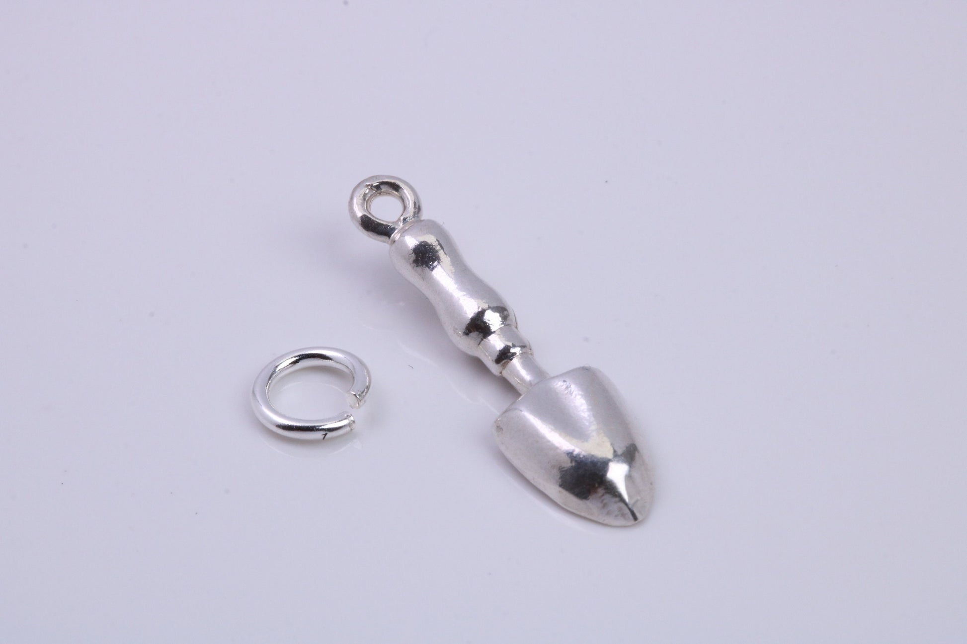 Garden Trowel Charm, Traditional Charm, Made from Solid 925 Grade Sterling Silver, Complete with Attachment Link
