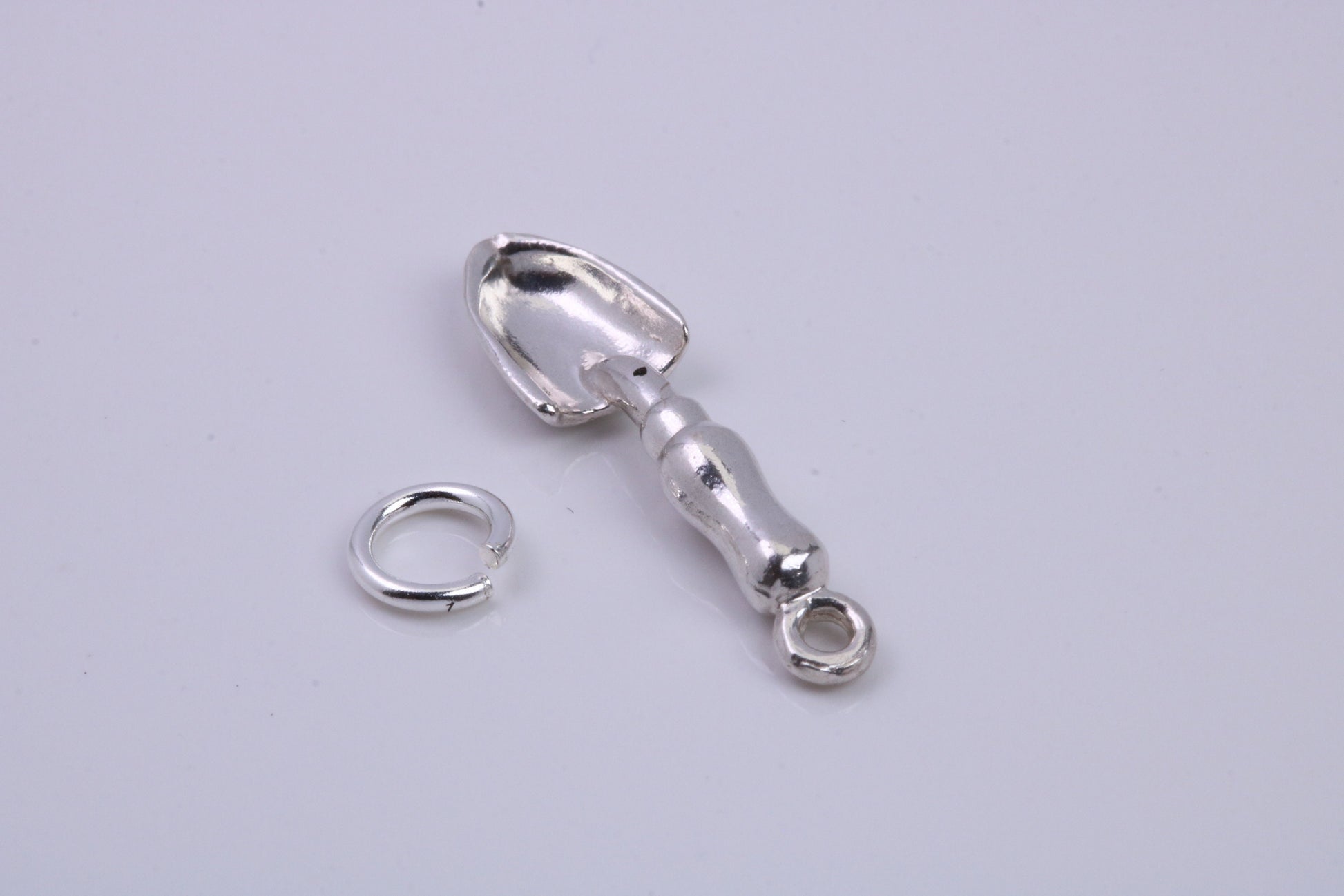 Garden Trowel Charm, Traditional Charm, Made from Solid 925 Grade Sterling Silver, Complete with Attachment Link
