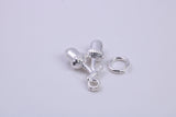 Acorns Charm, Traditional Charm, Made from Solid 925 Grade Sterling Silver, Complete with Attachment Link