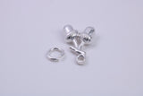 Acorns Charm, Traditional Charm, Made from Solid 925 Grade Sterling Silver, Complete with Attachment Link