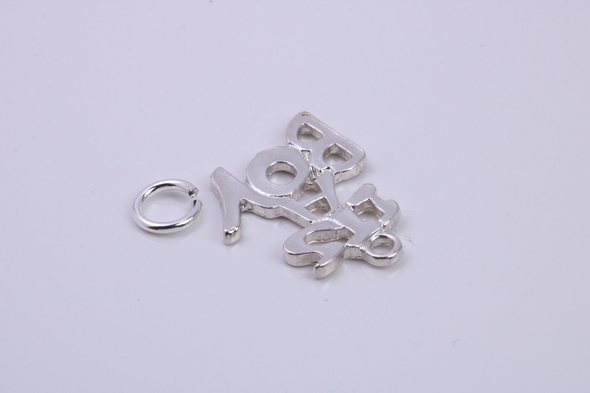 It's A Boy Charm, Traditional Charm, Made from Solid 925 Grade Sterling Silver, Complete with Attachment Link