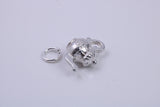 Tea Pot Charm, Traditional Charm, Made from Solid 925 Grade Sterling Silver, Complete with Attachment Link
