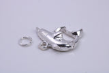 Great White Shark Charm, Traditional Charm, Made from Solid 925 Grade Sterling Silver, Complete with Attachment Link
