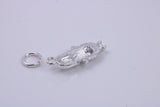 Antique Microphone Charm, Traditional Charm, Made from Solid 925 Grade Sterling Silver, Complete with Attachment Link
