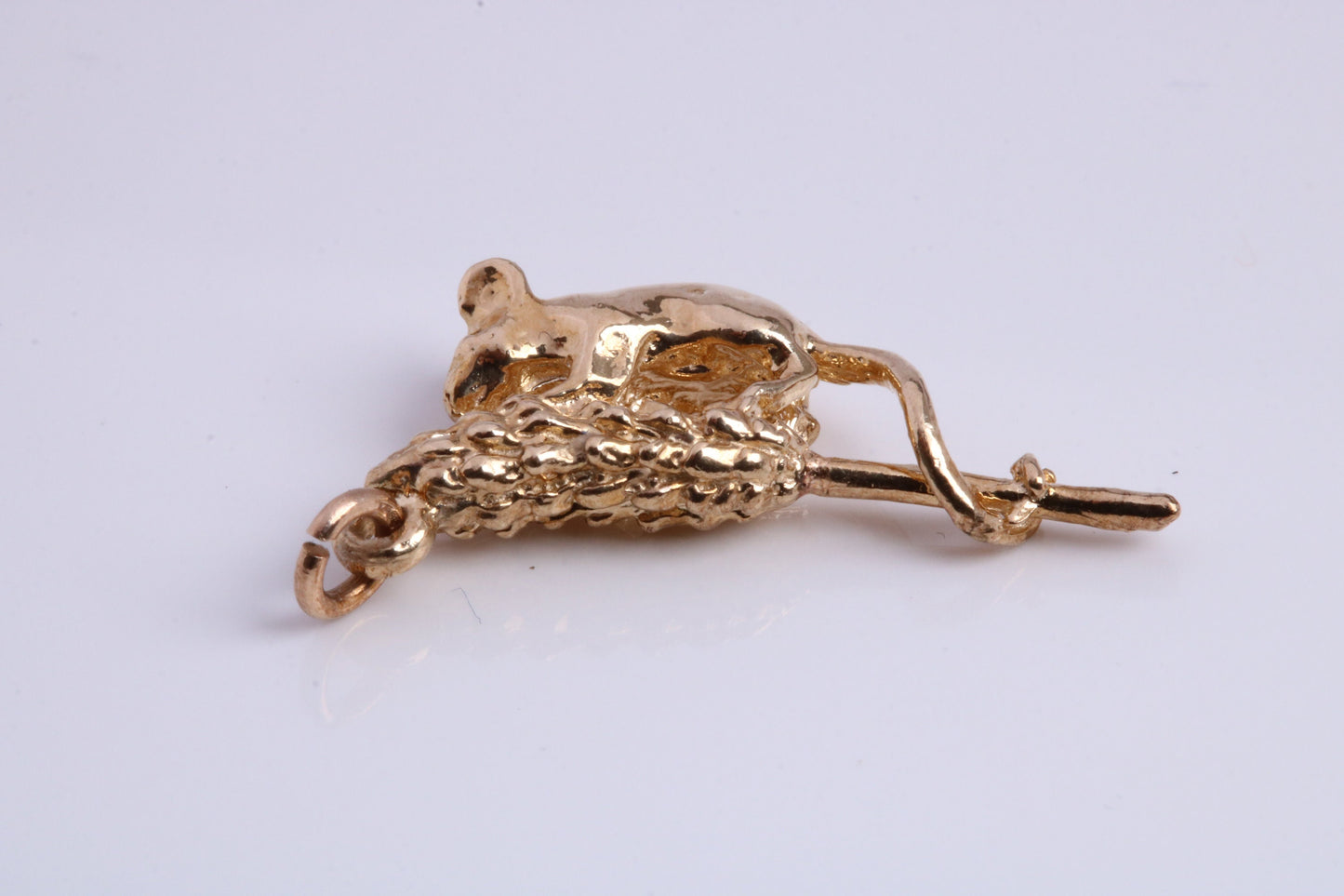 Corn Mouse Charm, Made From Solid Cast Yellow Gold, British Hallmarked