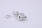 California Bear Charm, Traditional Charm, Made from Solid 925 Grade Sterling Silver, Complete with Attachment Link