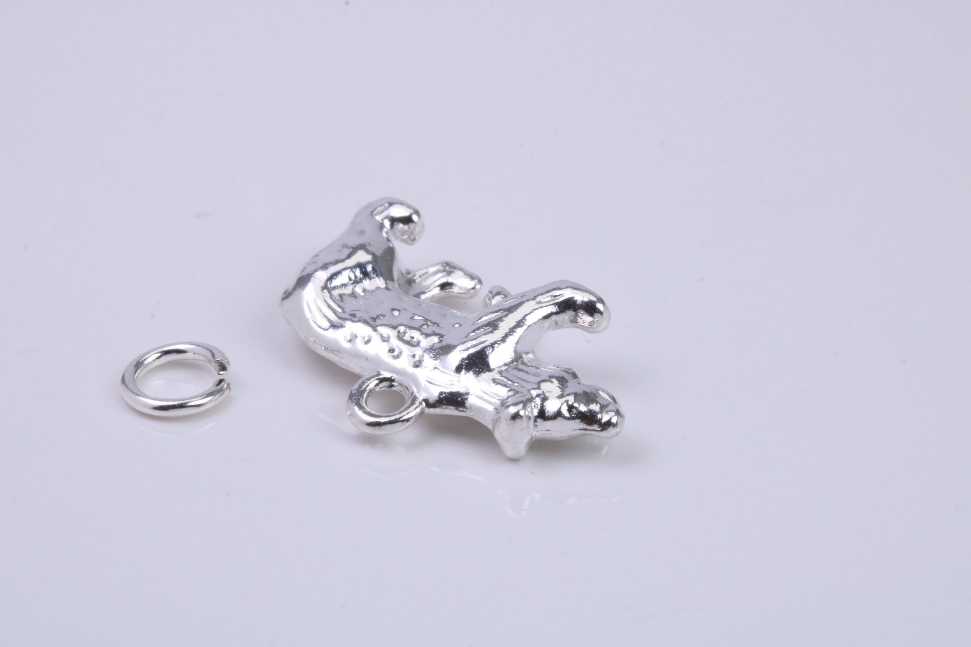 California Bear Charm, Traditional Charm, Made from Solid 925 Grade Sterling Silver, Complete with Attachment Link