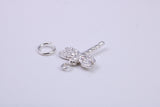 Dragon Fly Charm, Traditional Charm, Made from Solid 925 Grade Sterling Silver, Complete with Attachment Link