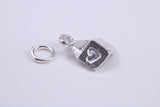 Milk Carton Charm, Traditional Charm, Made from Solid 925 Grade Sterling Silver, Complete with Attachment Link