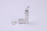 Iconic London Big Ben Charm, Traditional Charm, Made from Solid 925 Grade Sterling Silver, Complete with Attachment Link