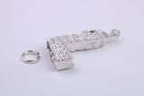 Iconic London Big Ben Charm, Traditional Charm, Made from Solid 925 Grade Sterling Silver, Complete with Attachment Link