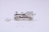 Train Charm, Traditional Charm, Made from Solid 925 Grade Sterling Silver, Complete with Attachment Link