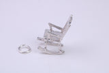 Rocking Chair Charm, Traditional Charm, Made from Solid 925 Grade Sterling Silver, Complete with Attachment Link