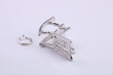 Rocking Chair Charm, Traditional Charm, Made from Solid 925 Grade Sterling Silver, Complete with Attachment Link
