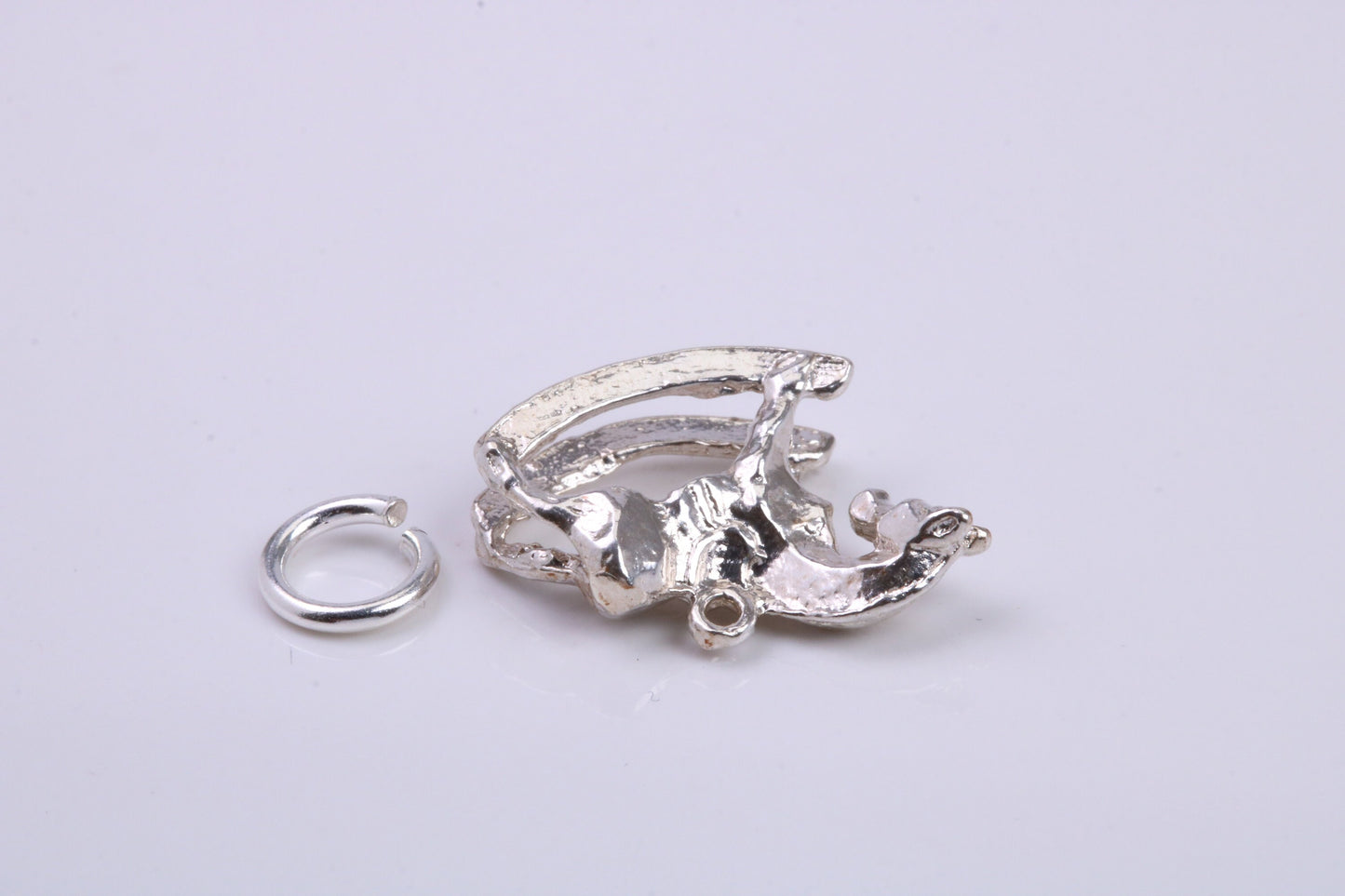 Rocking Horse Charm, Traditional Charm, Made from Solid 925 Grade Sterling Silver, Complete with Attachment Link