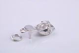 Stiletto Charm, Traditional Charm, Made from Solid 925 Grade Sterling Silver, Complete with Attachment Link