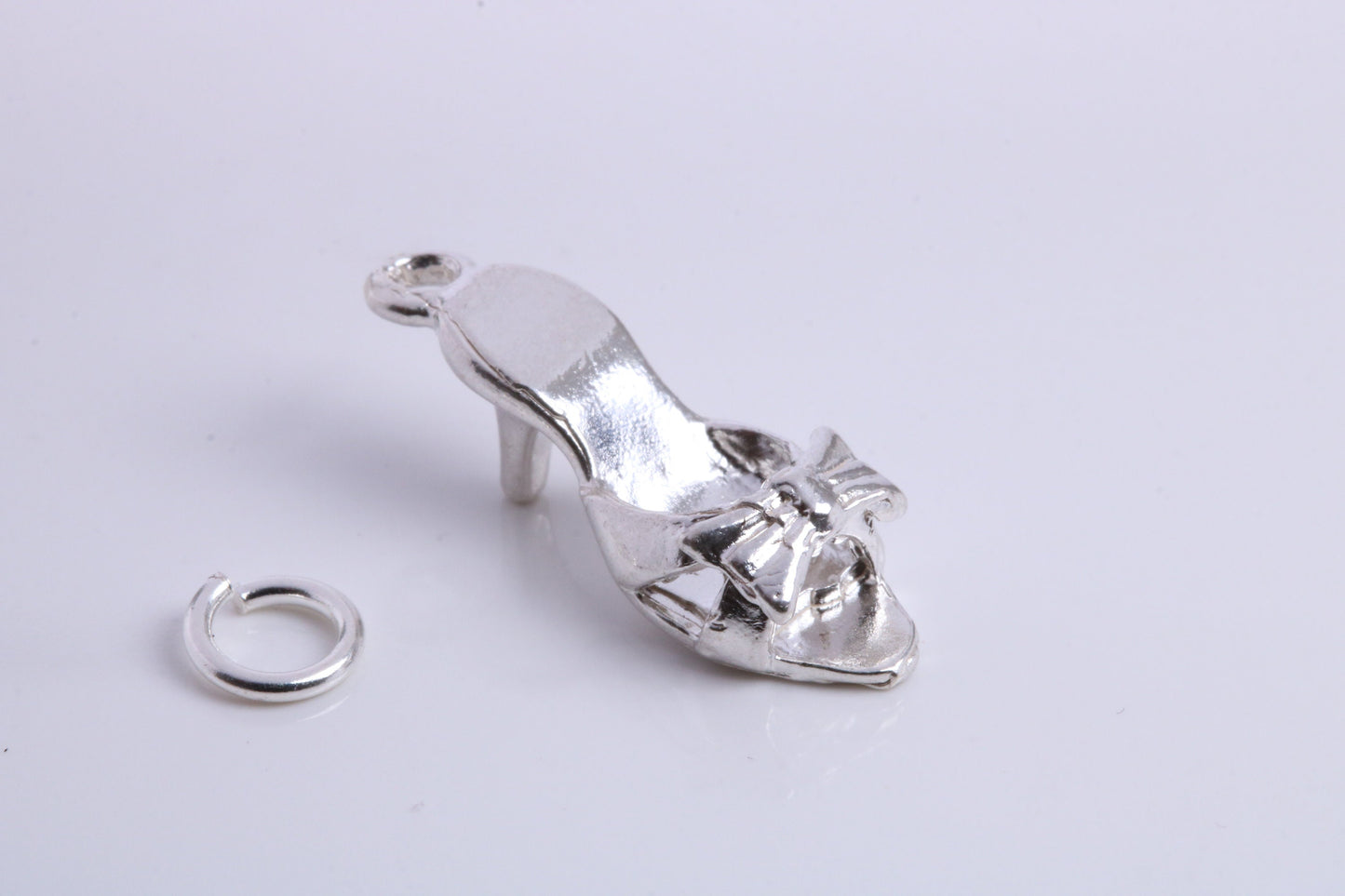 Stiletto Charm, Traditional Charm, Made from Solid 925 Grade Sterling Silver, Complete with Attachment Link