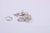 Dragon Charm, Traditional Charm, Made from Solid 925 Grade Sterling Silver, Complete with Attachment Link