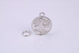 Tree of Life Charm, Traditional Charm, Made from Solid 925 Grade Sterling Silver, Complete with Attachment Link