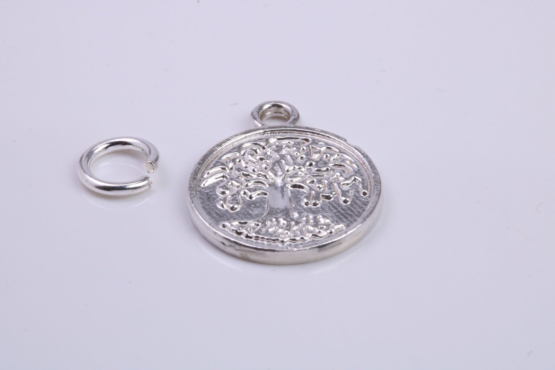 Tree of Life Charm, Traditional Charm, Made from Solid 925 Grade Sterling Silver, Complete with Attachment Link