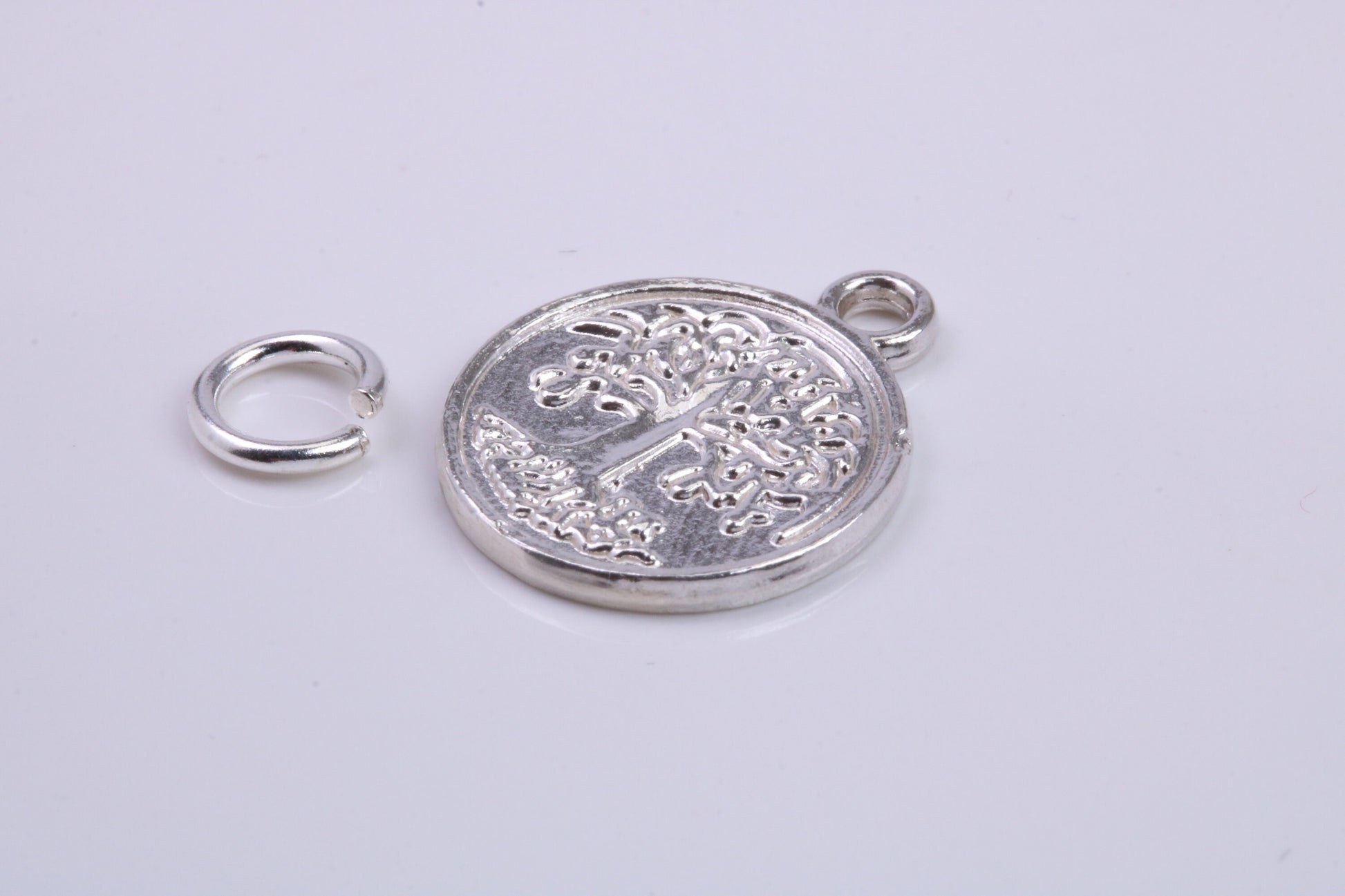 Tree of Life Charm, Traditional Charm, Made from Solid 925 Grade Sterling Silver, Complete with Attachment Link