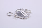Just Married Charm, Traditional Charm, Made from Solid 925 Grade Sterling Silver, Complete with Attachment Link