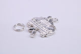 Just Married Charm, Traditional Charm, Made from Solid 925 Grade Sterling Silver, Complete with Attachment Link