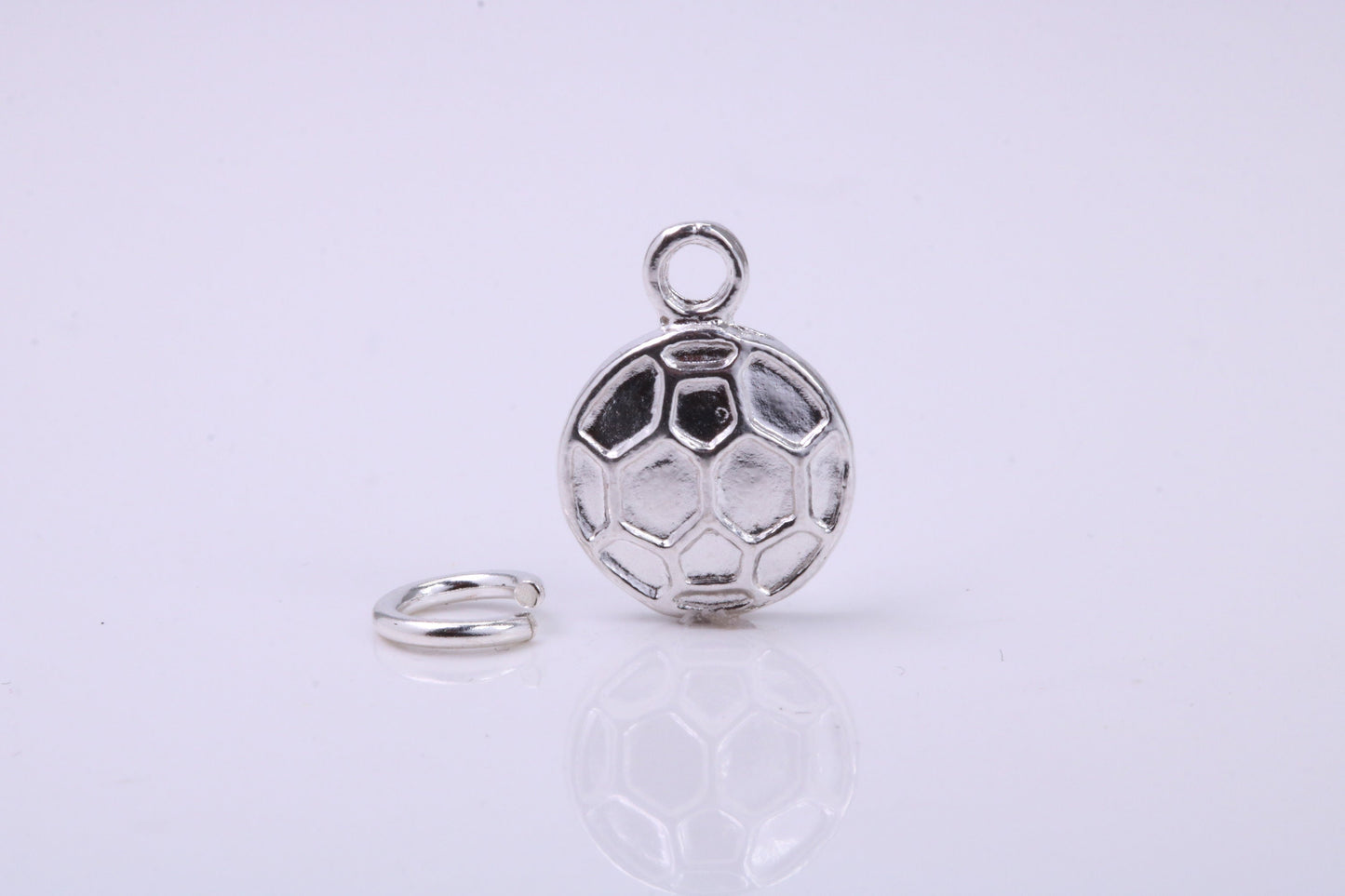 Foot Ball Charm, Traditional Charm, Made from Solid 925 Grade Sterling Silver, Complete with Attachment Link