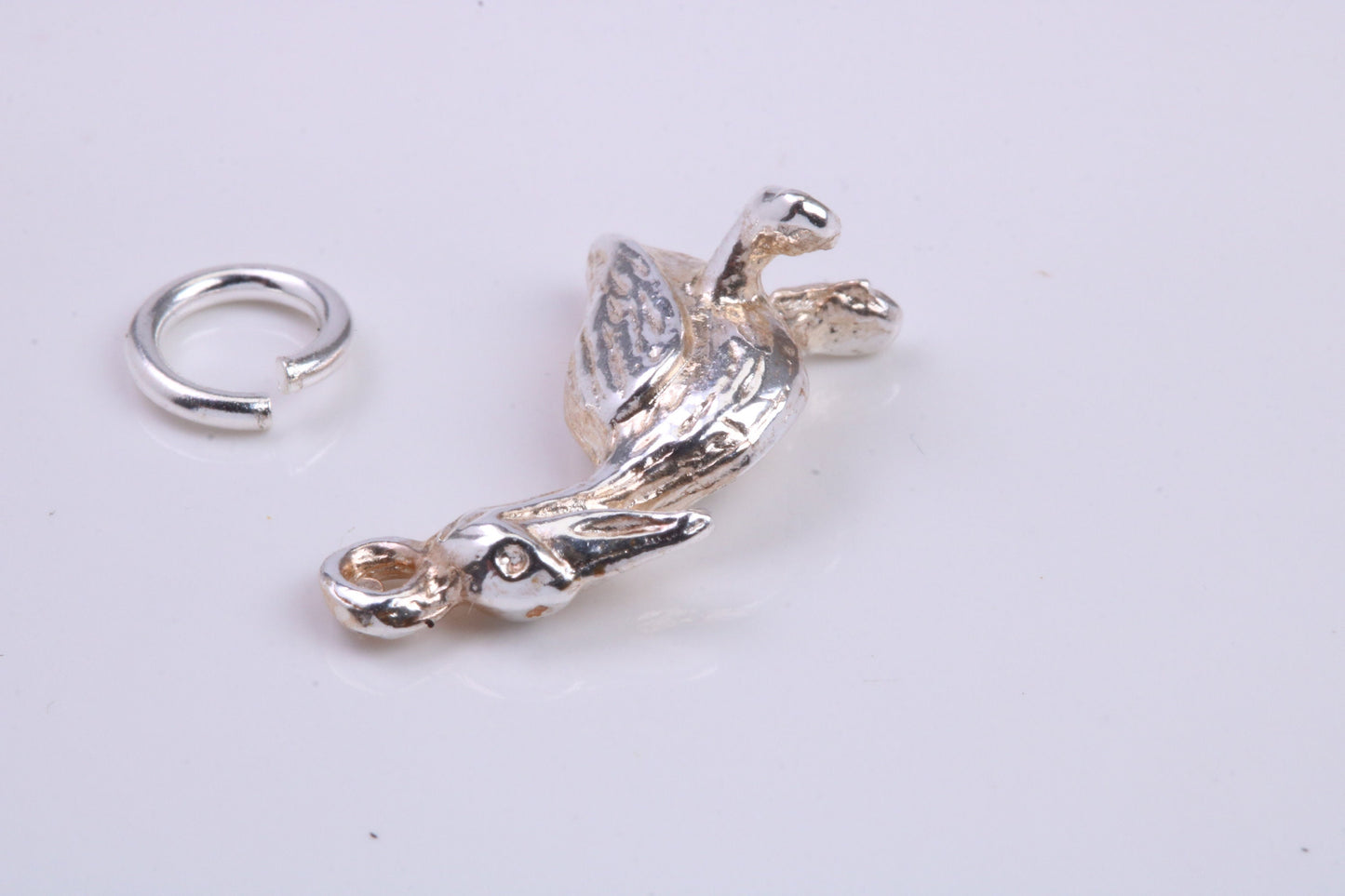 Pelican Charm, Traditional Charm, Made from Solid 925 Grade Sterling Silver, Complete with Attachment Link