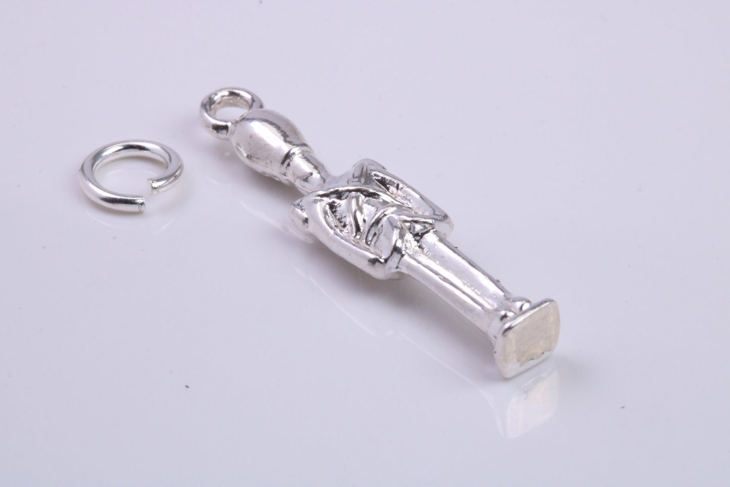 Queens Guard Charm, Traditional Charm, Made from Solid 925 Grade Sterling Silver, Complete with Attachment Link