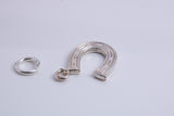 Horse Shoe Charm, Traditional Charm, Made from Solid 925 Grade Sterling Silver, Complete with Attachment Link