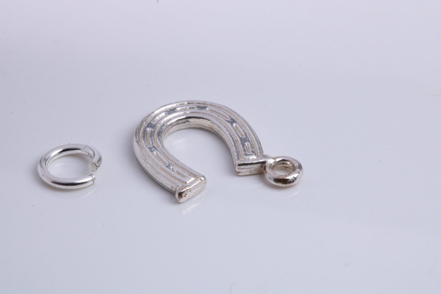 Horse Shoe Charm, Traditional Charm, Made from Solid 925 Grade Sterling Silver, Complete with Attachment Link