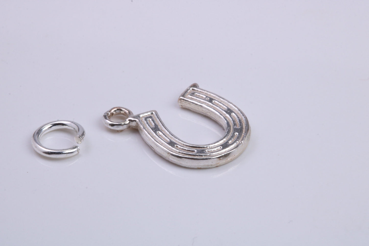 Horse Shoe Charm, Traditional Charm, Made from Solid 925 Grade Sterling Silver, Complete with Attachment Link