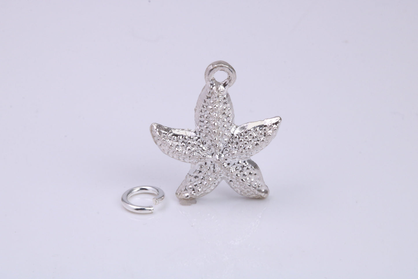 Star Fish Charm, Traditional Charm, Made from Solid 925 Grade Sterling Silver, Complete with Attachment Link