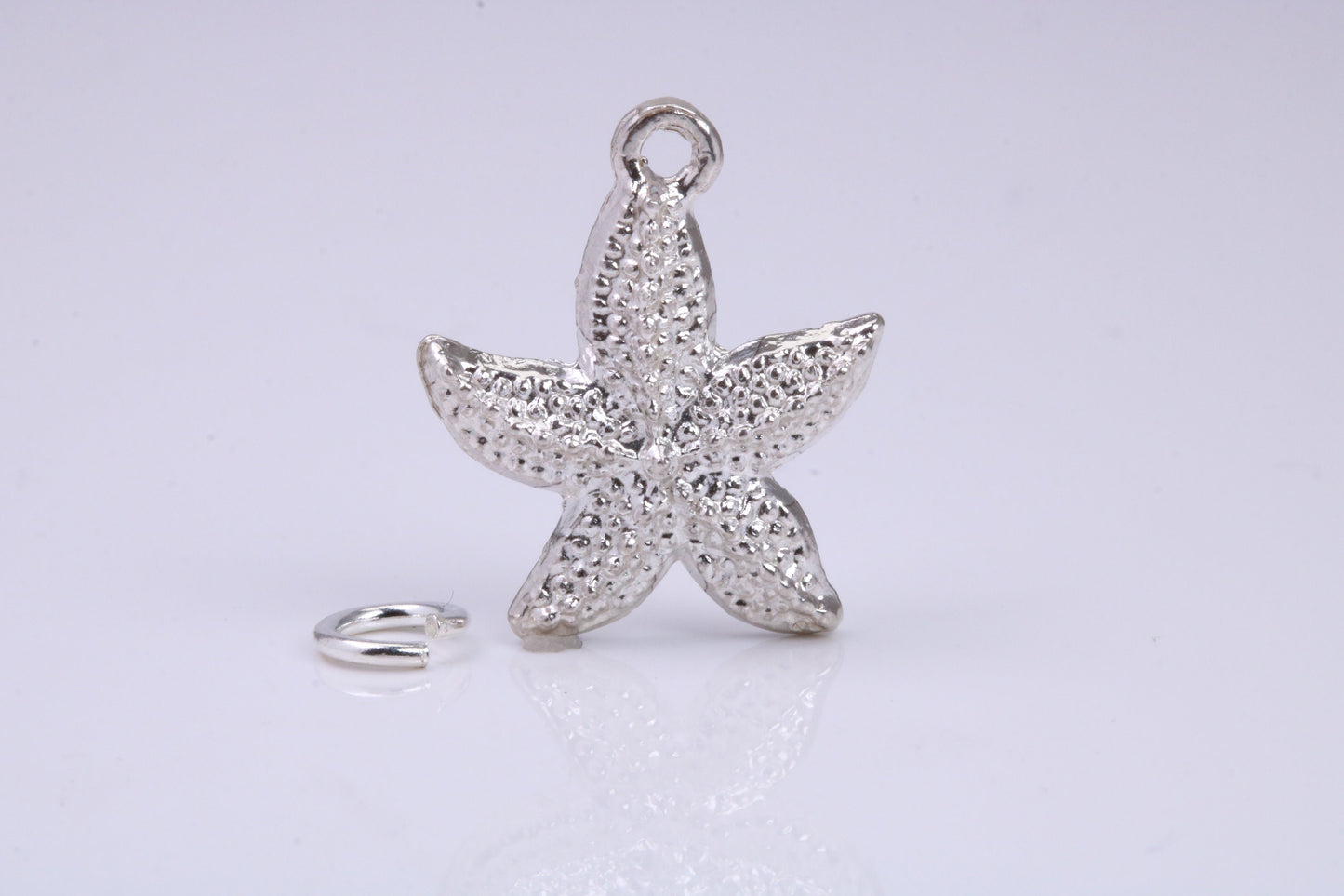 Star Fish Charm, Traditional Charm, Made from Solid 925 Grade Sterling Silver, Complete with Attachment Link