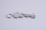 Guitar Charm, Traditional Charm, Made from Solid 925 Grade Sterling Silver, Complete with Attachment Link