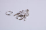 Spider Charm, Traditional Charm, Made from Solid 925 Grade Sterling Silver, Complete with Attachment Link