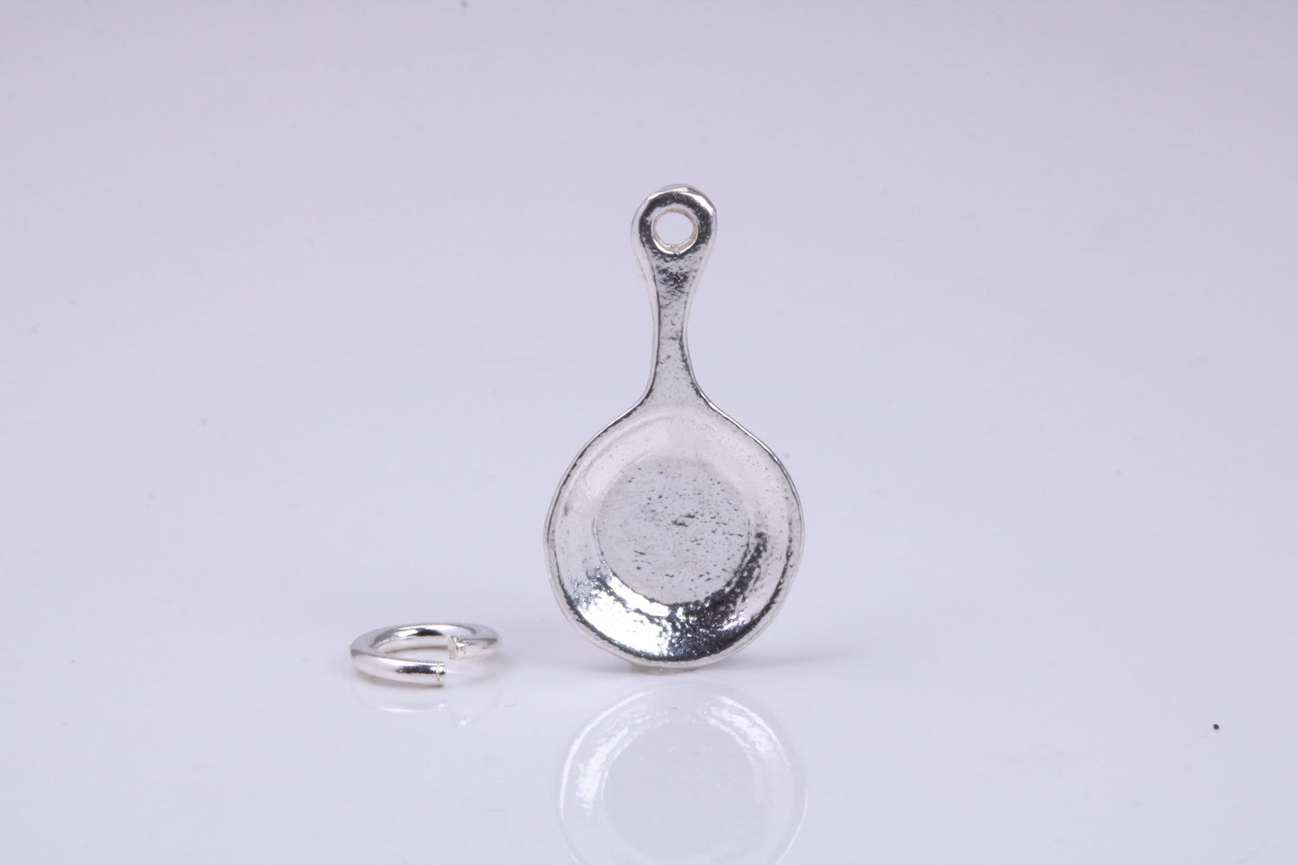 Frying Pan Charm, Traditional Charm, Made from Solid 925 Grade Sterling Silver, Complete with Attachment Link