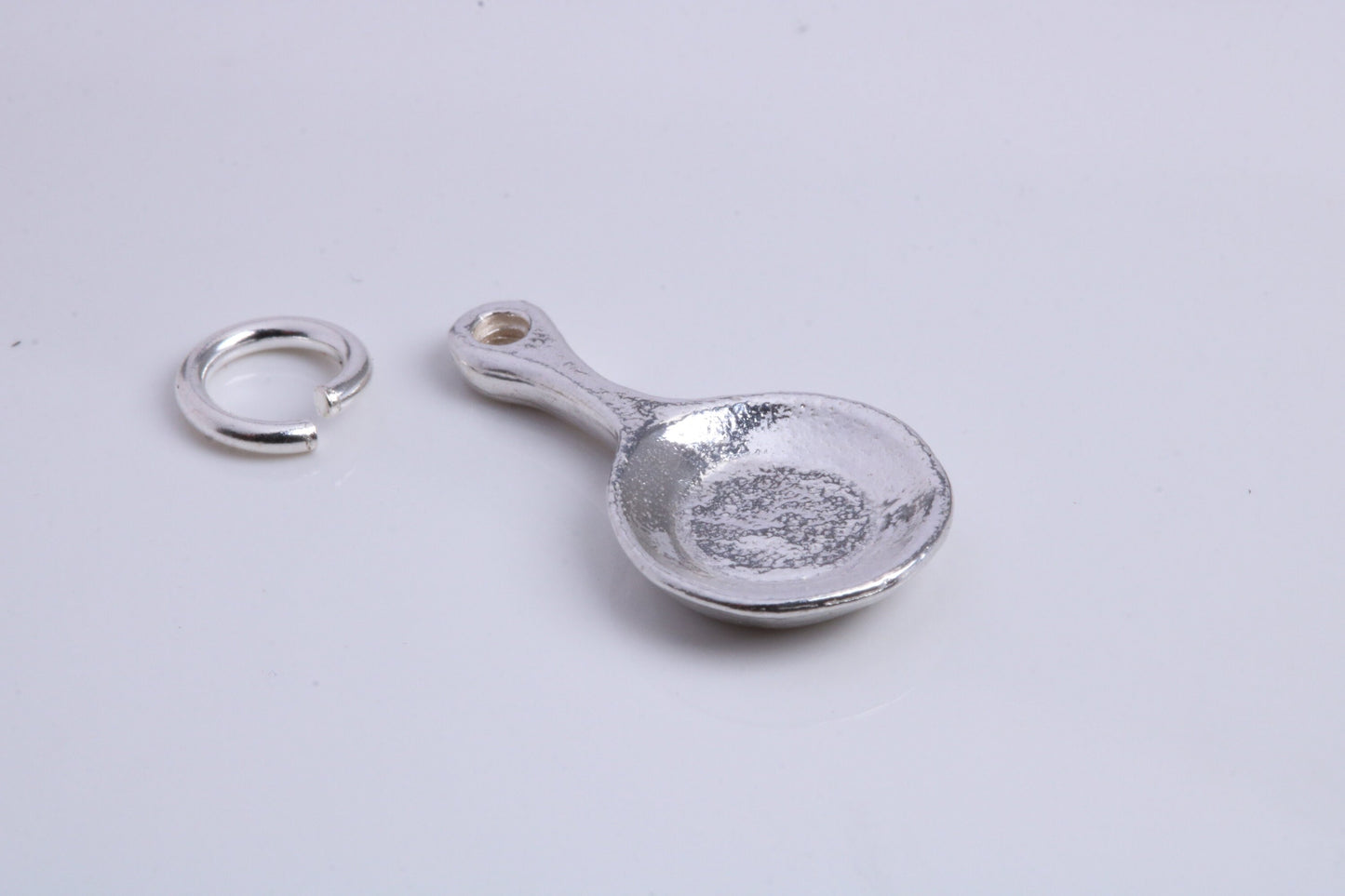 Frying Pan Charm, Traditional Charm, Made from Solid 925 Grade Sterling Silver, Complete with Attachment Link
