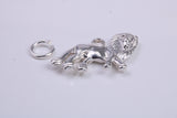 Lion Charm, Traditional Charm, Made from Solid 925 Grade Sterling Silver, Complete with Attachment Link