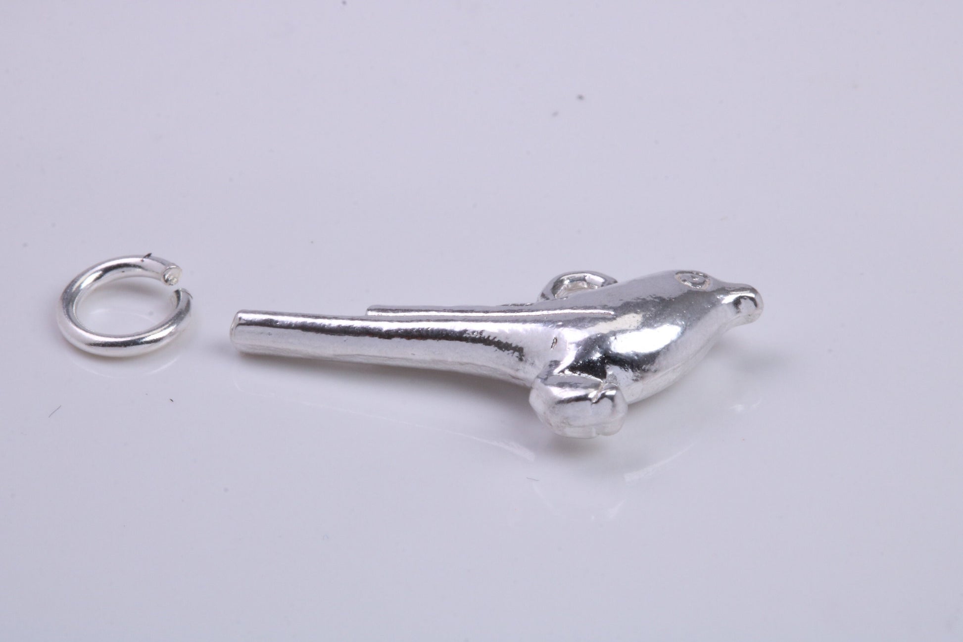 Long Tailed Bird Charm, Traditional Charm, Made from Solid 925 Grade Sterling Silver, Complete with Attachment Link