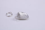 Sea Shell Charm, Traditional Charm, Made from Solid 925 Grade Sterling Silver, Complete with Attachment Link