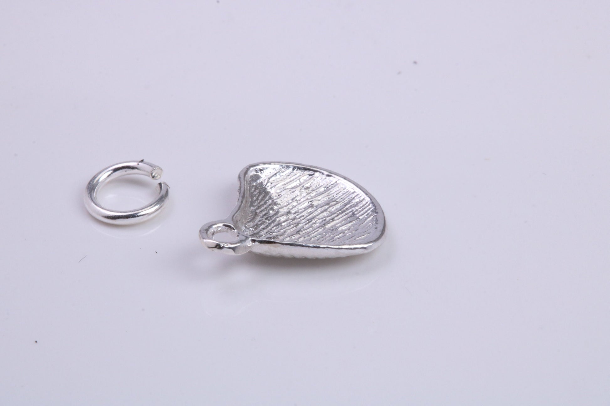 Sea Shell Charm, Traditional Charm, Made from Solid 925 Grade Sterling Silver, Complete with Attachment Link