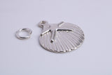 Sea Shell Charm, Traditional Charm, Made from Solid 925 Grade Sterling Silver, Complete with Attachment Link