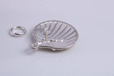 Sea Shell Charm, Traditional Charm, Made from Solid 925 Grade Sterling Silver, Complete with Attachment Link