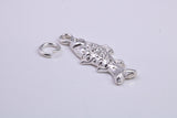 Fish Charm, Traditional Charm, Made from Solid 925 Grade Sterling Silver, Complete with Attachment Link