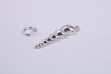 Sea Shell Charm, Traditional Charm, Made from Solid 925 Grade Sterling Silver, Complete with Attachment Link
