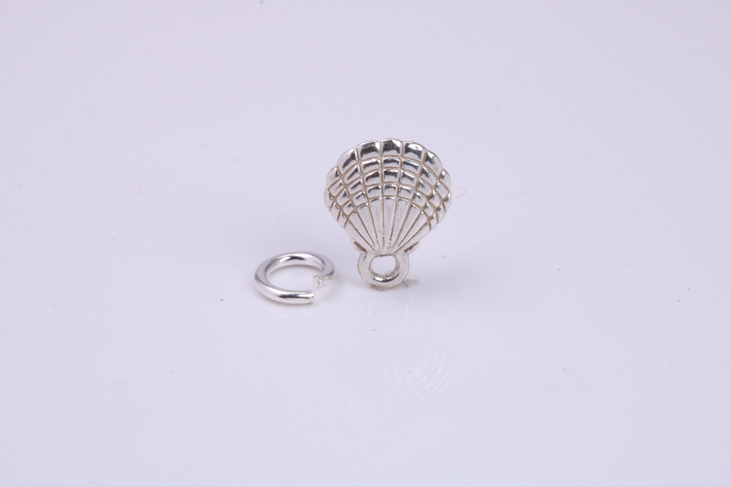 Sea Shell Charm, Traditional Charm, Made from Solid 925 Grade Sterling Silver, Complete with Attachment Link