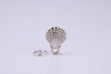Sea Shell Charm, Traditional Charm, Made from Solid 925 Grade Sterling Silver, Complete with Attachment Link