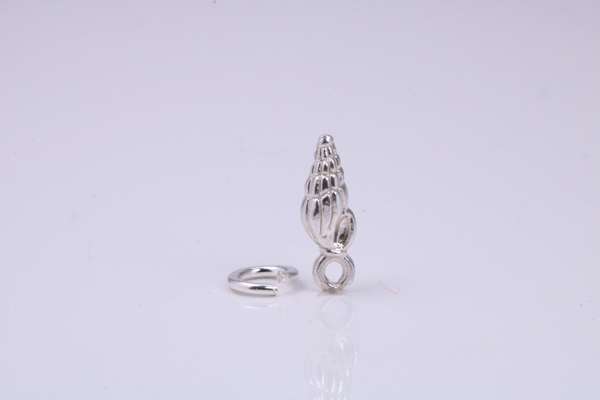 Sea Shell Charm, Traditional Charm, Made from Solid 925 Grade Sterling Silver, Complete with Attachment Link